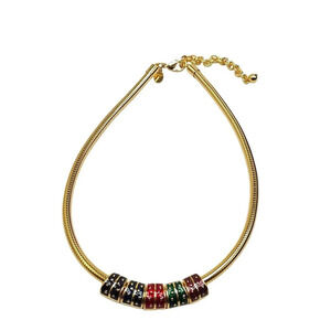 Joan Rivers 18" Snake Chain Necklace with 10 colorful Interchangeable Charms